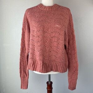 American Eagle Outfitters Loose Knit Mauve/Rose Sweater Size M EUC